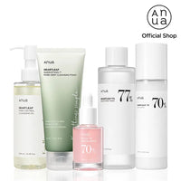 [Anua Official Shop] Korean Glass Skin Set (Daily Routine for Clear Skin), Hydrating Skincare